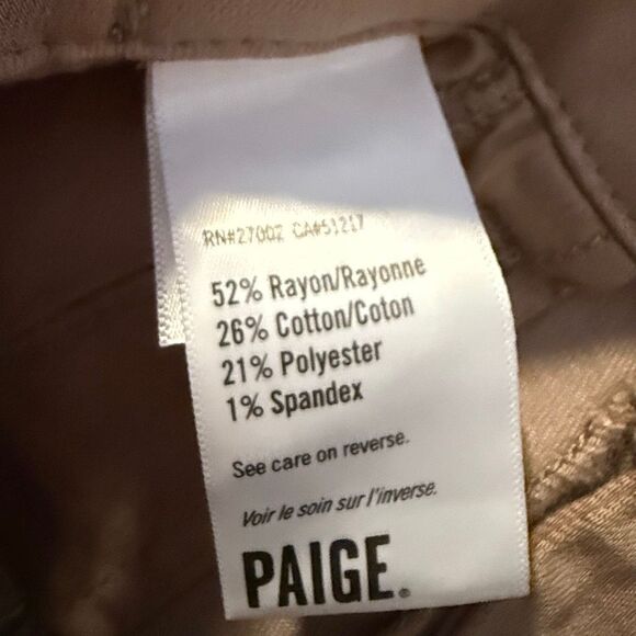 NWT PAIGE Carly Coated High Waist Wide Leg Jeans  Size 25 - Picture 5 of 14